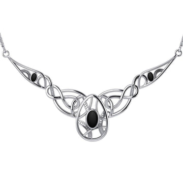 Infinite Rebirth Silver Necklace with Gemstones TNC332 - Jewelry